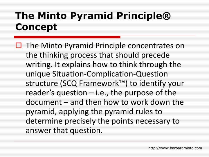 pyramid principle minto pdf writer